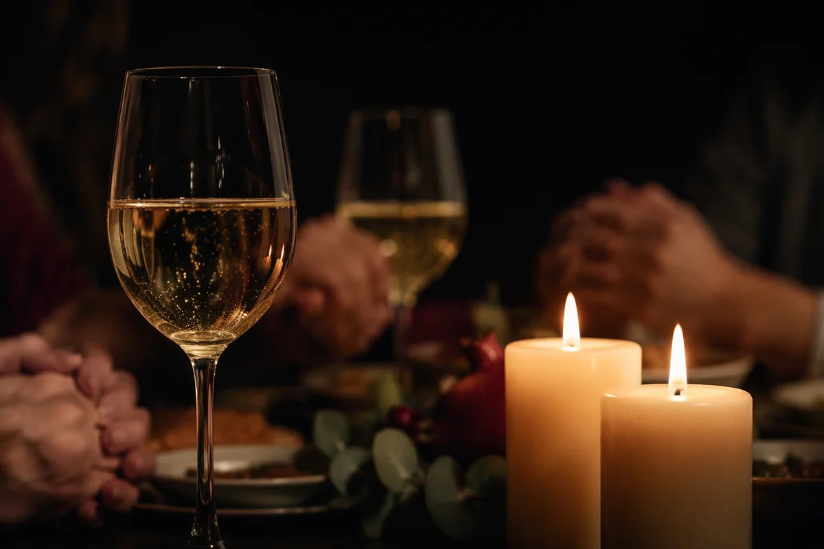 Candlelit Family Dinner Gratitude Moment