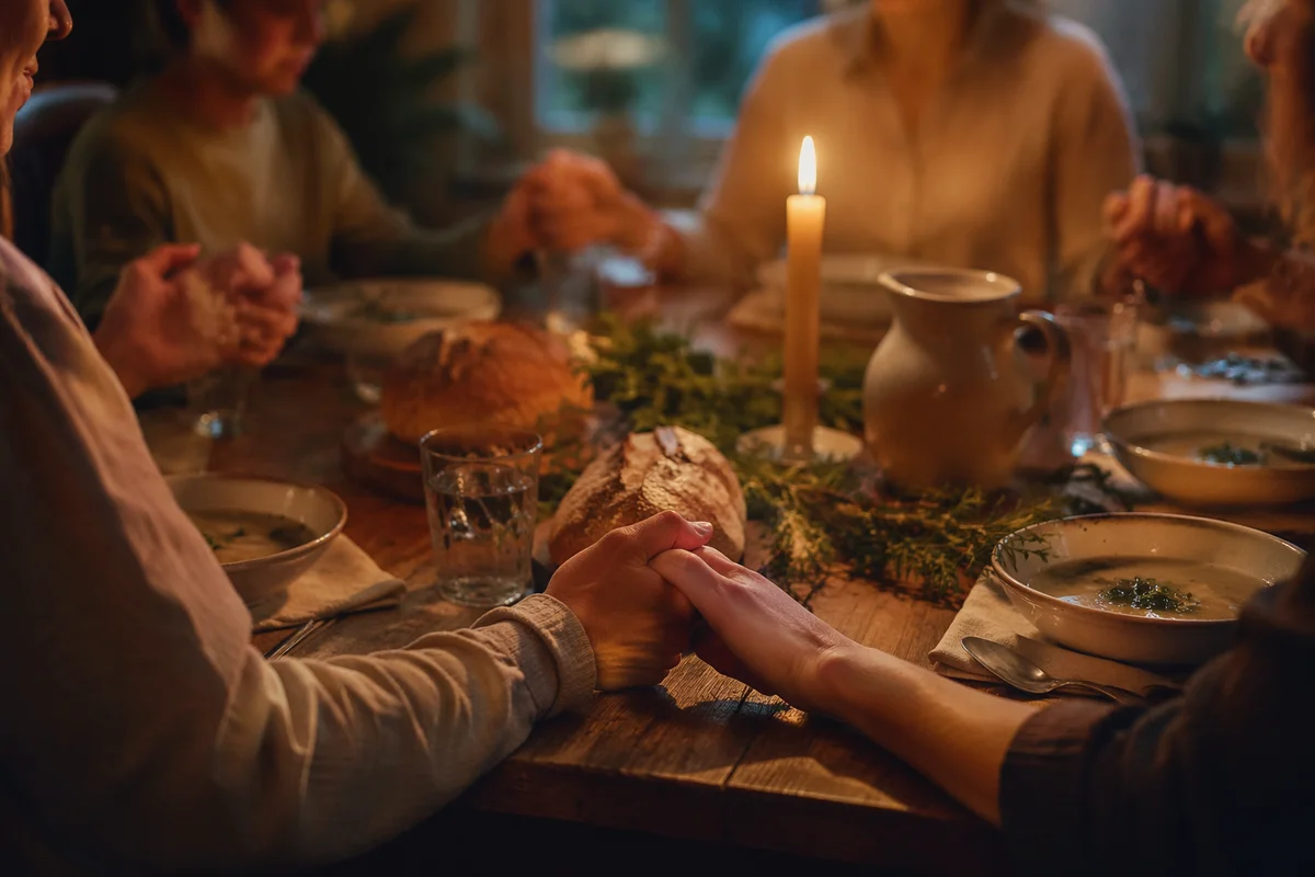Candlelit Family Dinner Prayer of Gratitude