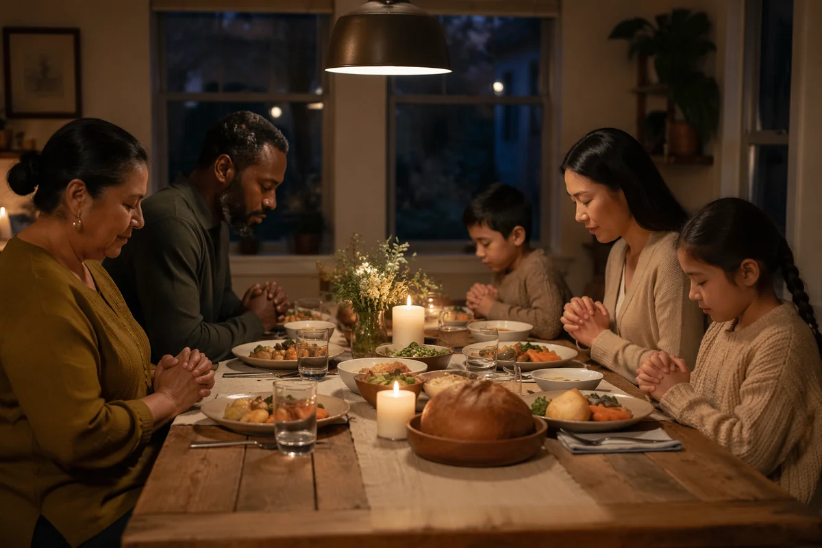 Multigenerational Family Dinner by Candlelight