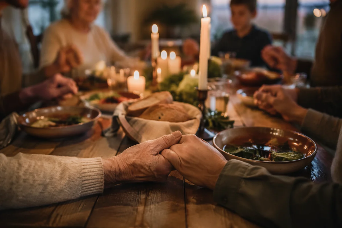 Candlelit Family Dinner Prayer of Gratitude