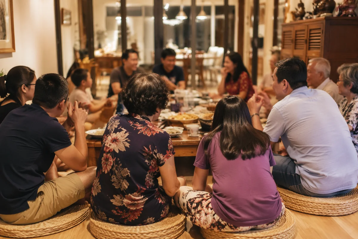 Multigenerational Family Dinner Filled With Laughter