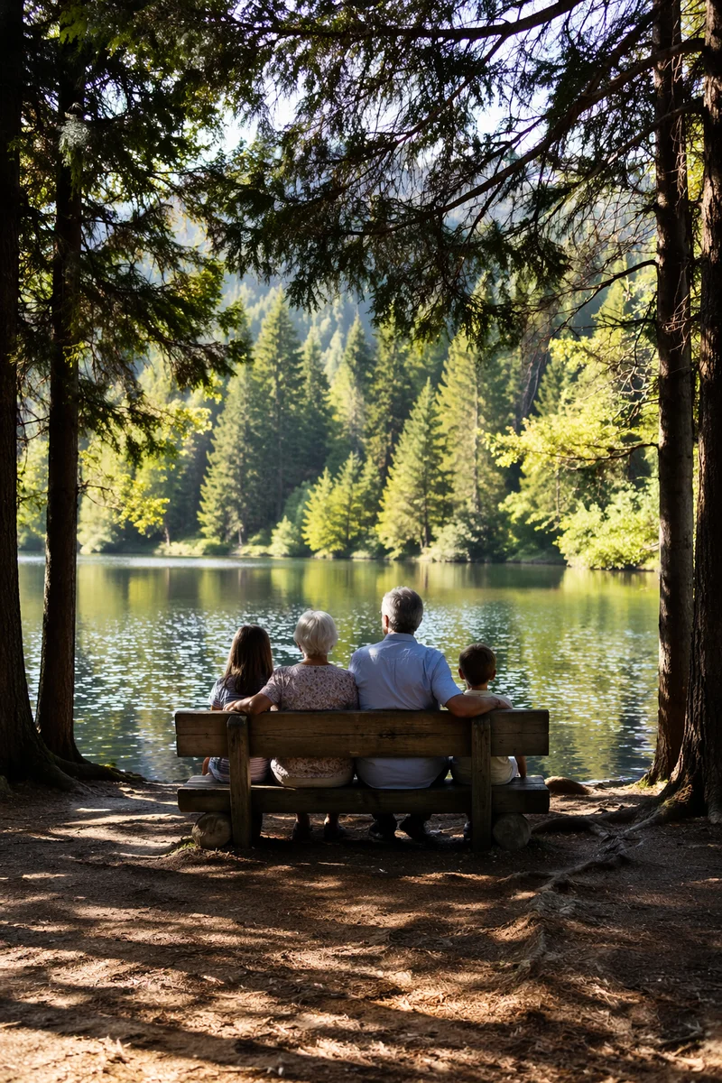 Grandparents and Grandchildren by Forest Lake
