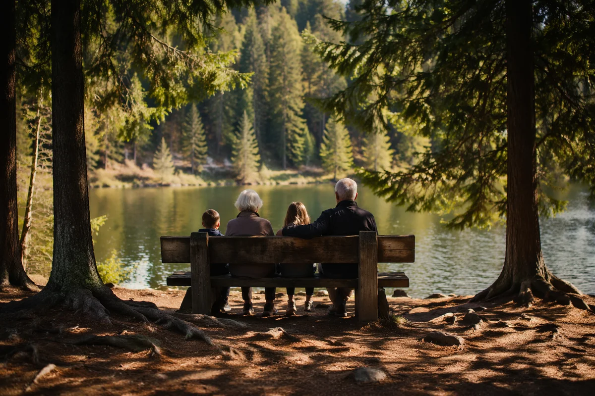 Grandparents and Grandchildren by Forest Lake