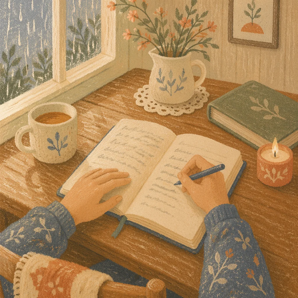 Rainy Morning Prayer Journal Writing