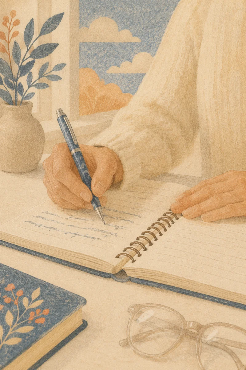 Handwriting Reflections in a Prayer Journal