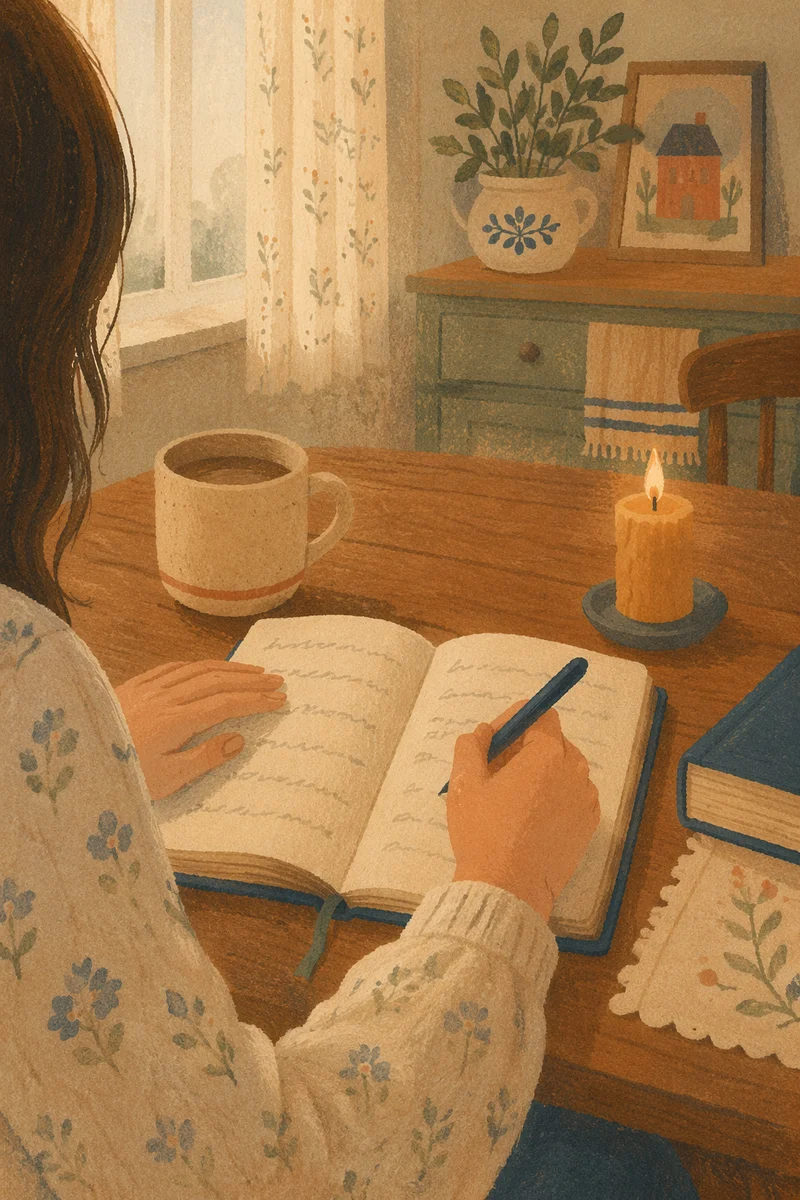 Morning Prayer Journal at Kitchen Table