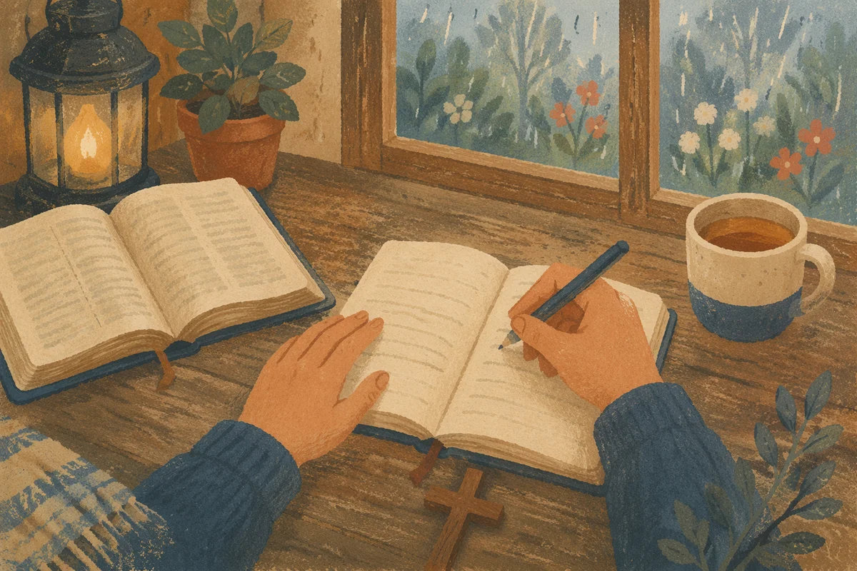 Morning Prayer Journal by Rainy Window
