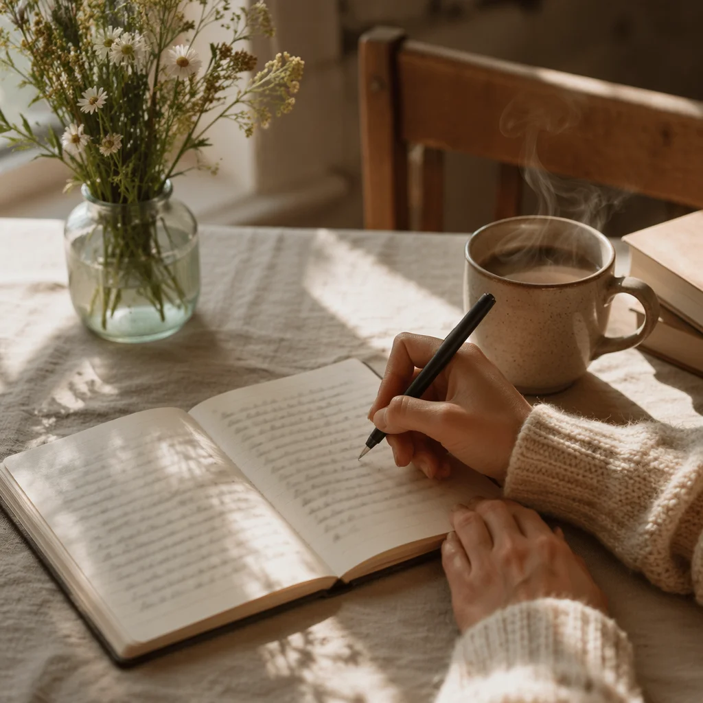 Morning Prayer Journal Writing with Wildflowers