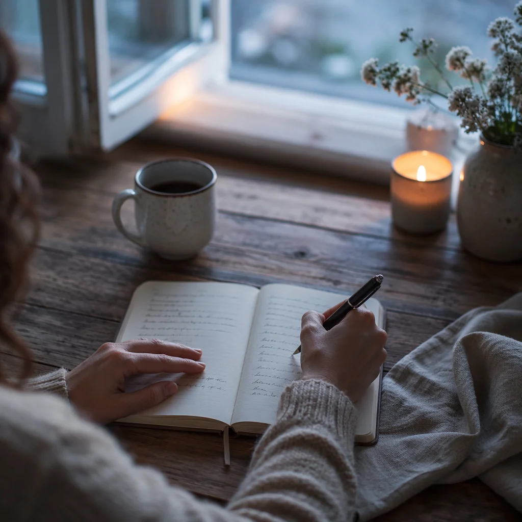 Morning Prayer Journal Writing at Kitchen Table