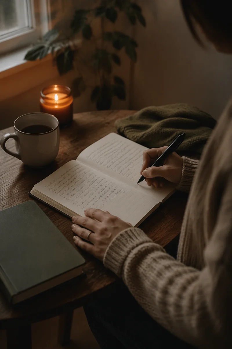 Morning Prayer Journal Writing at Kitchen Table
