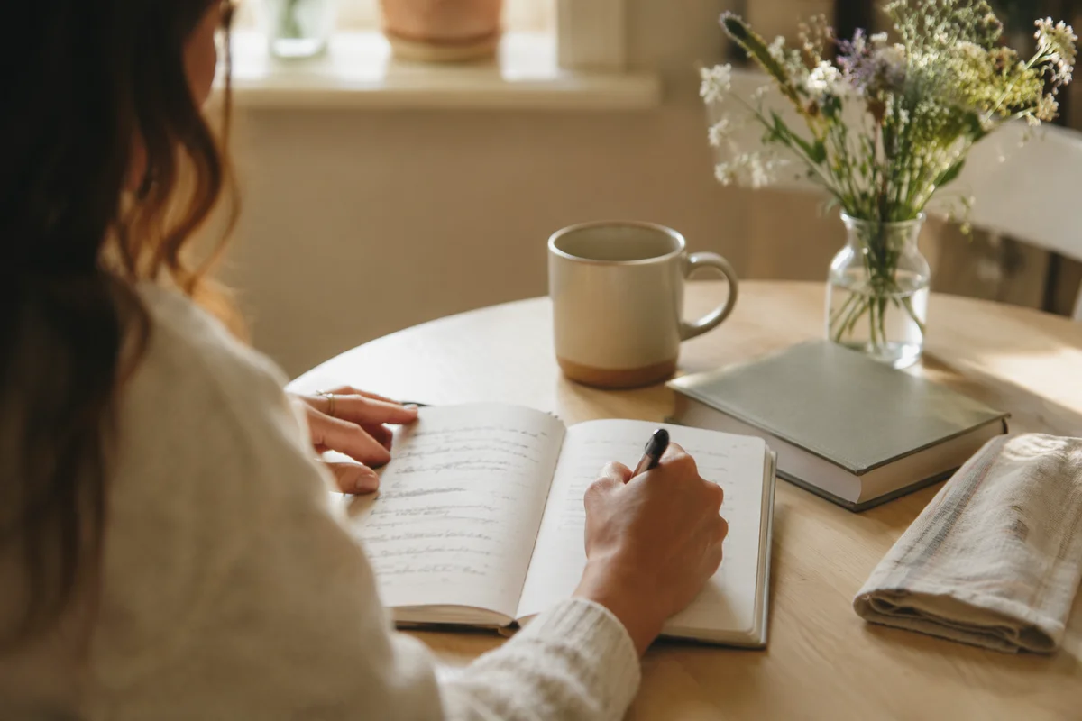 Morning Prayer Journal Writing at Kitchen Table
