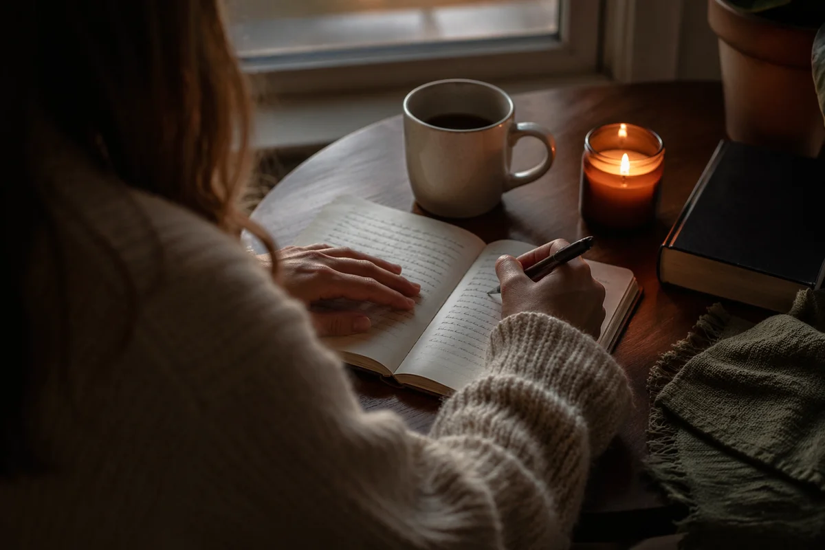 Morning Prayer Journal Writing at Kitchen Table