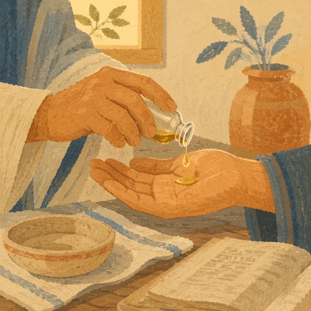 Healing Prayer with Anointing Oil Hands