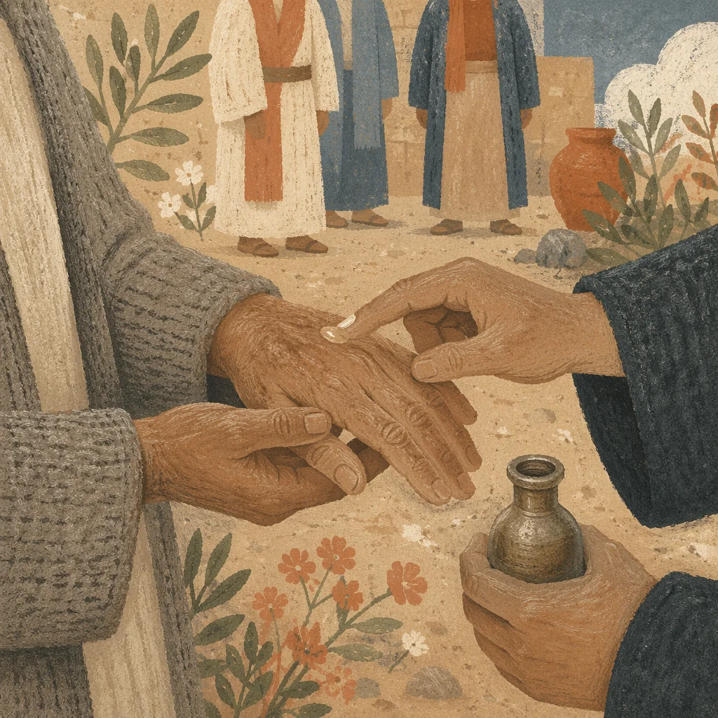 Healing Prayer Hands with Anointing Oil