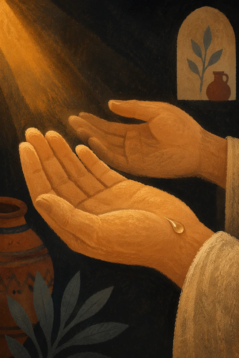 Anointing Oil Prayer Hands for Healing