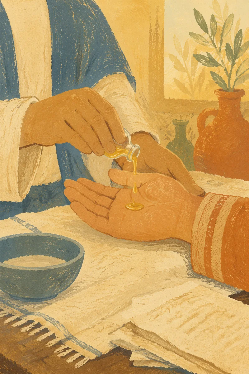 Healing Prayer with Anointing Oil Hands