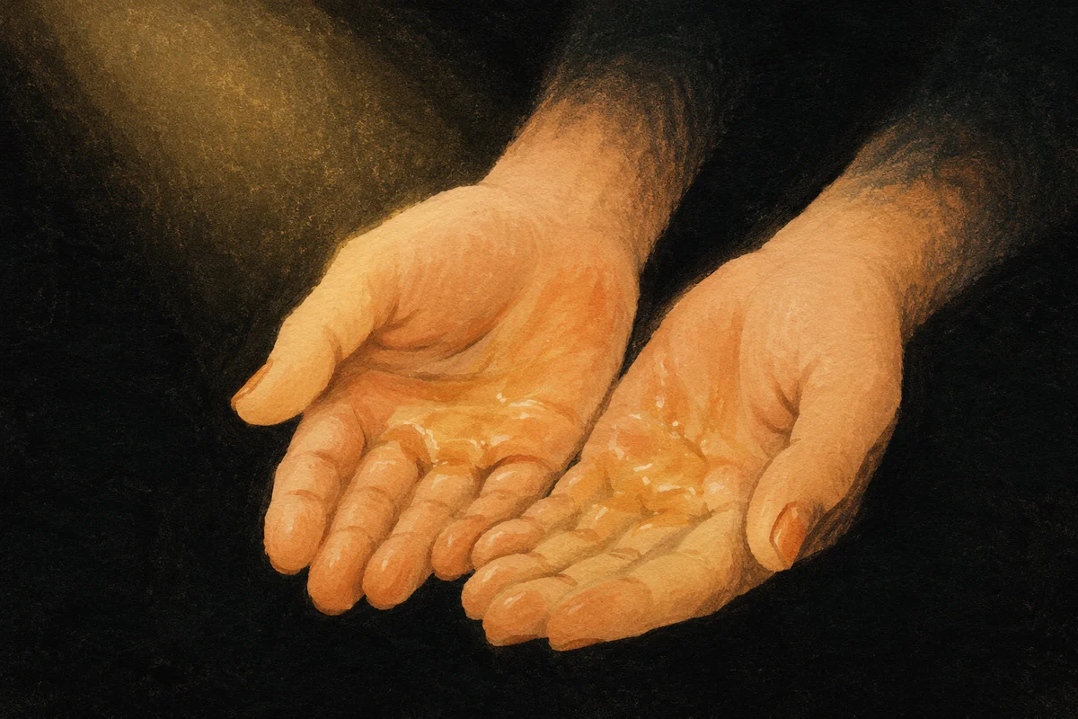 Anointing Hands in Prayer and Healing