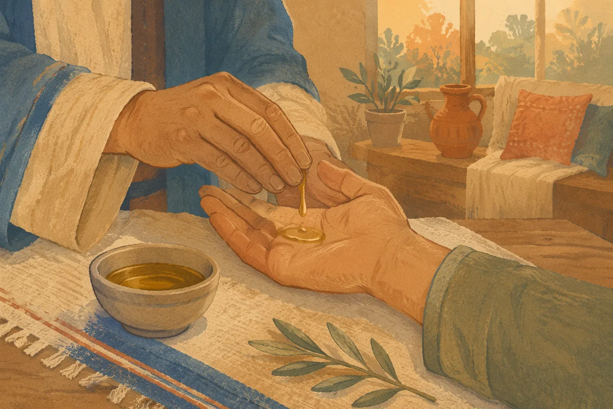 Healing Prayer with Anointing Oil Hands