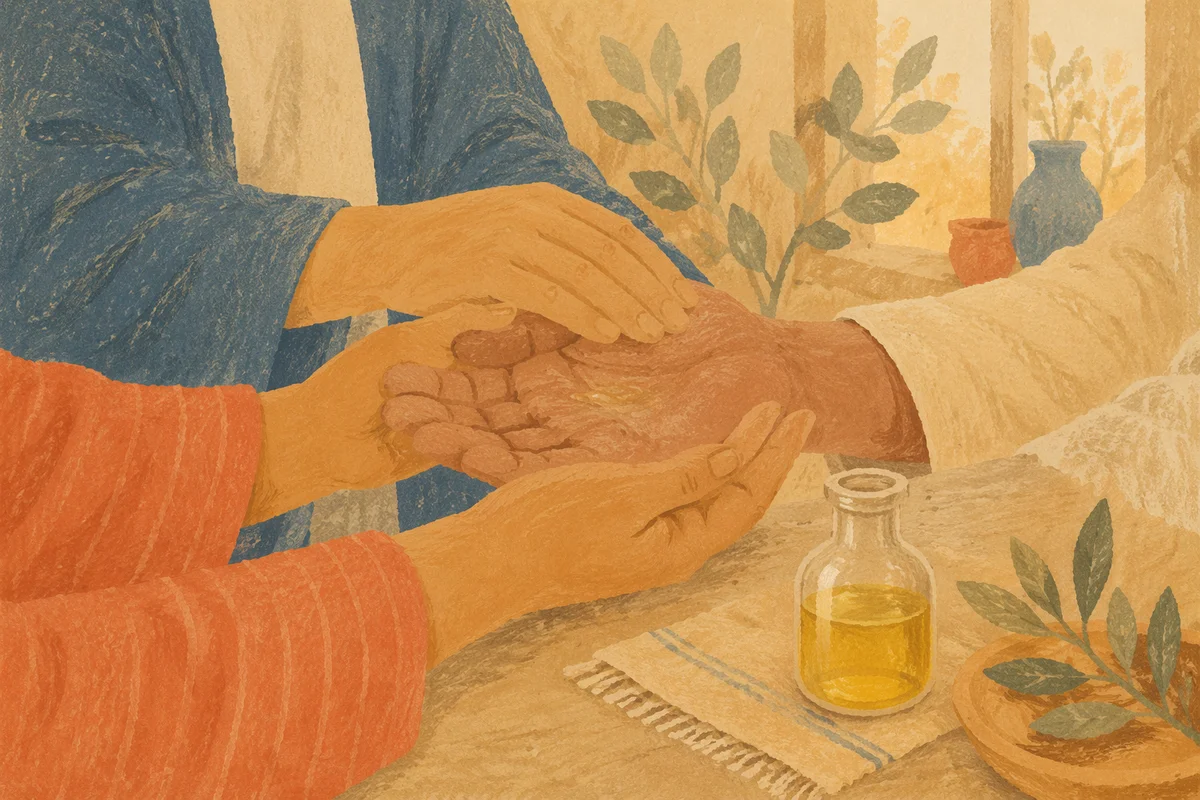 Healing Prayer Hands with Anointing Oil