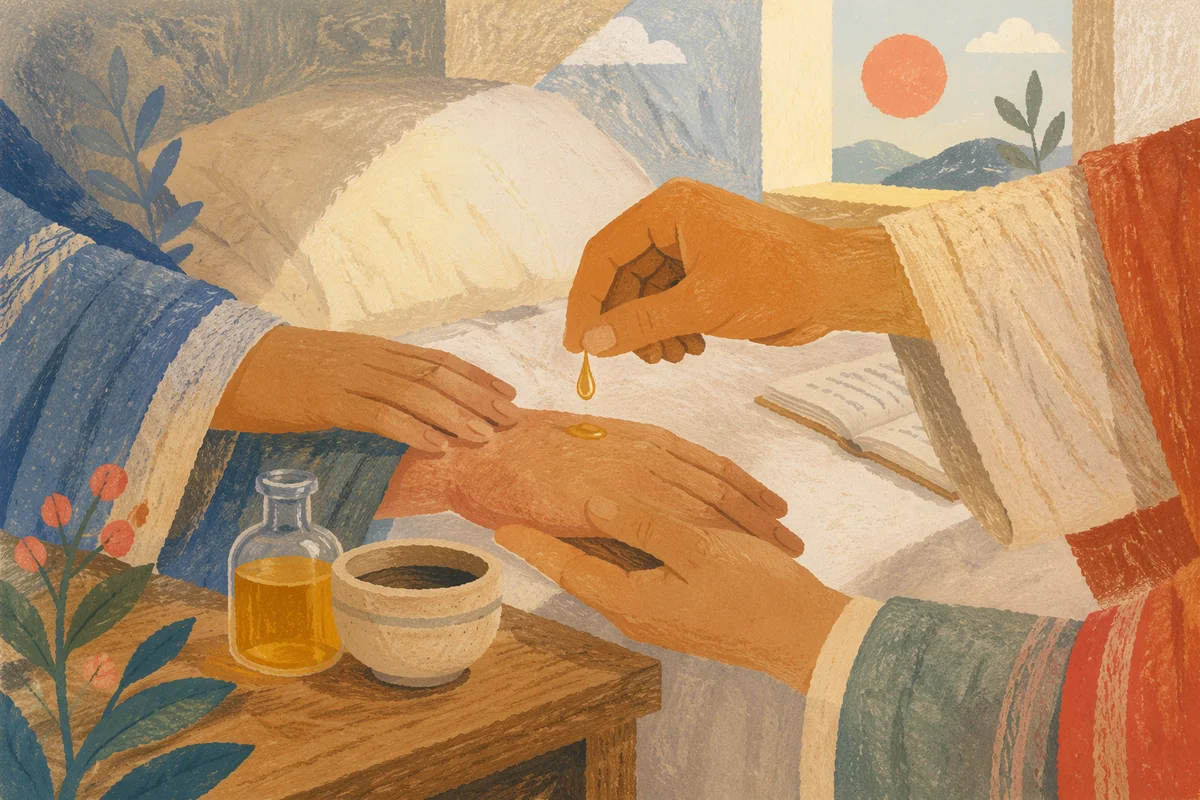 Healing Prayer Hands with Anointing Oil