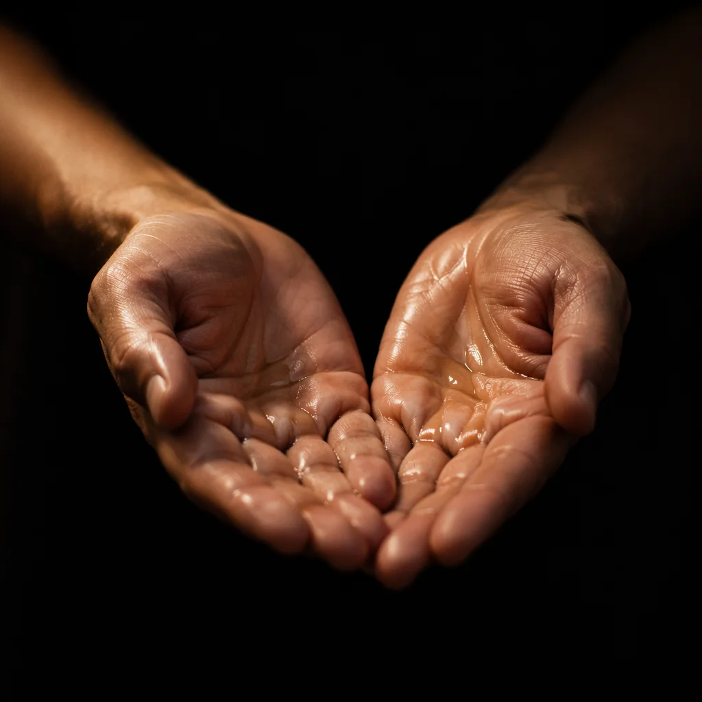 Anointed Hands in Prayer for Healing