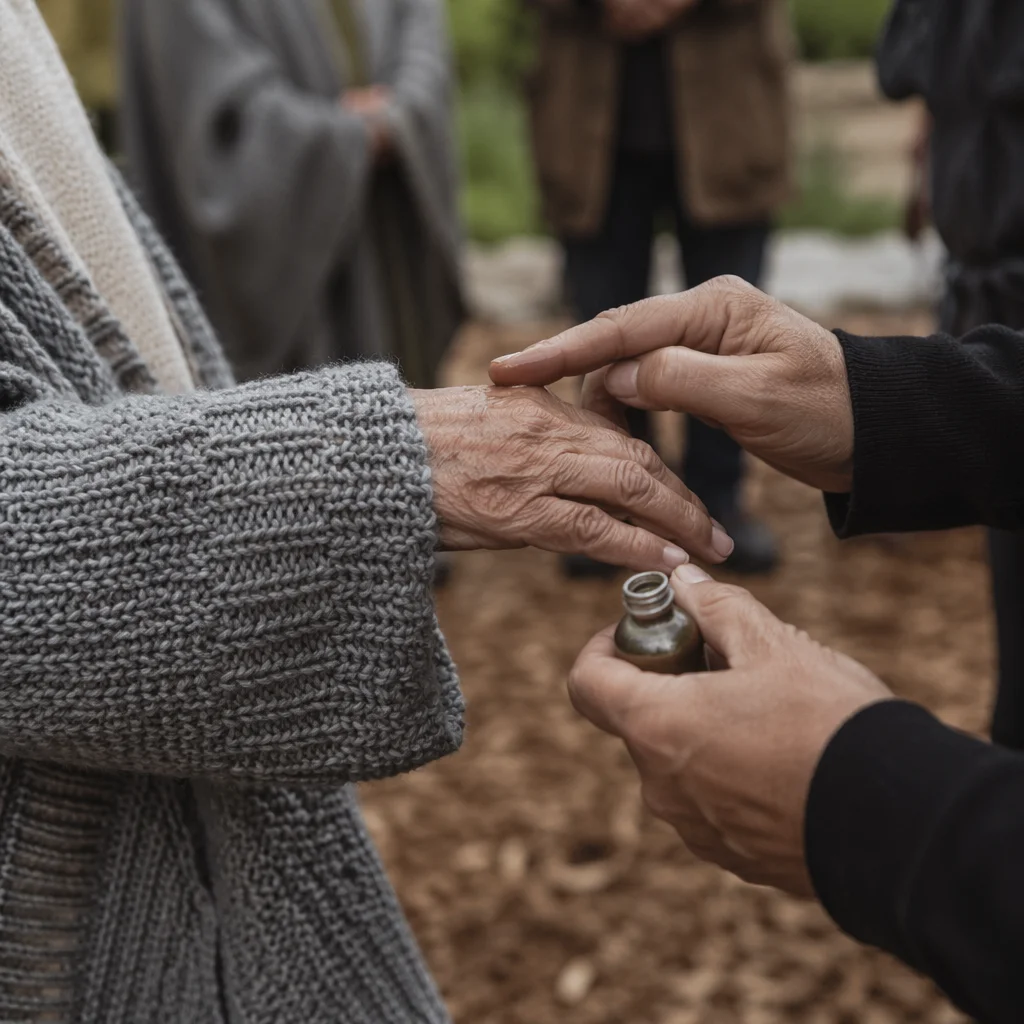 Healing Prayer Hands With Anointing Oil