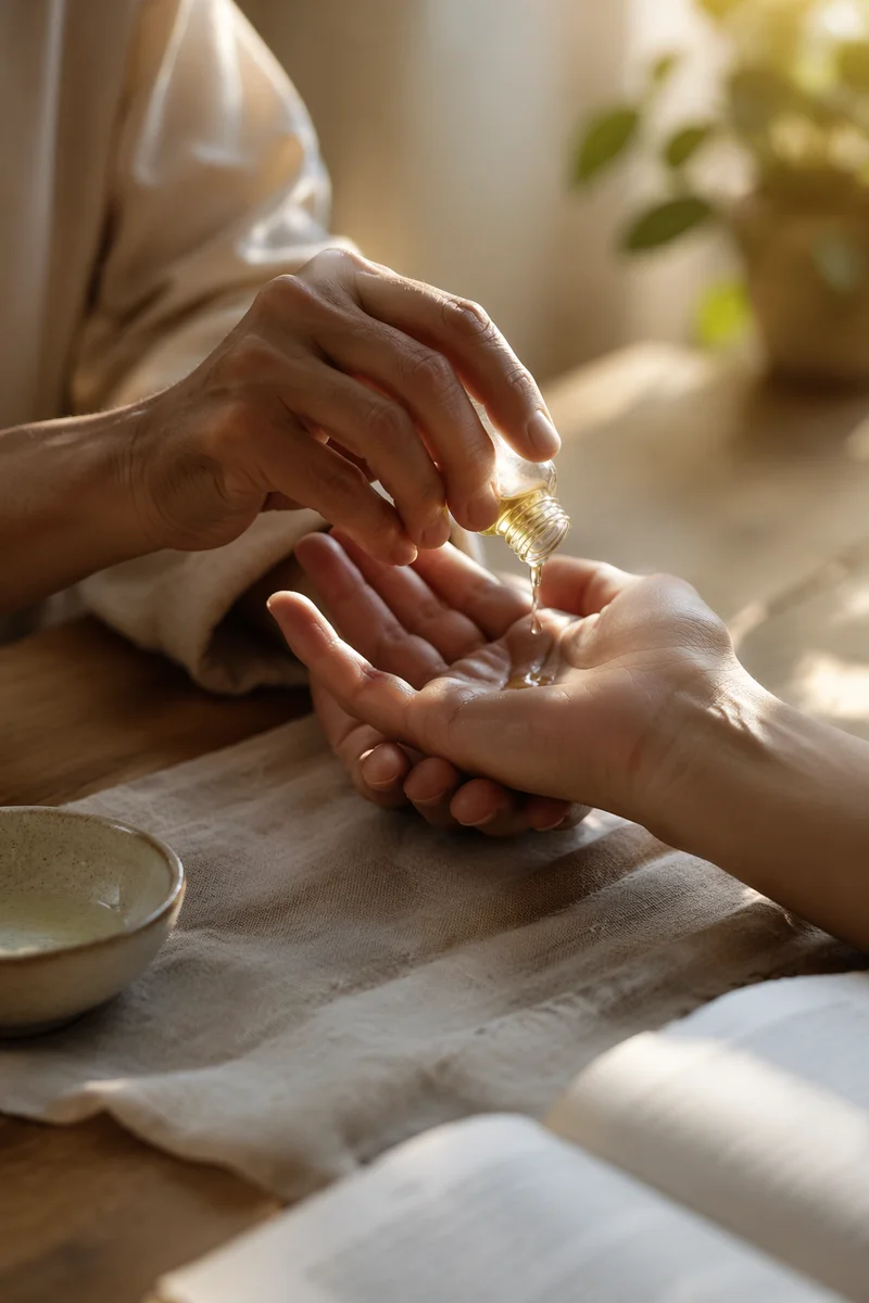 Healing Prayer with Anointing Oil Hands