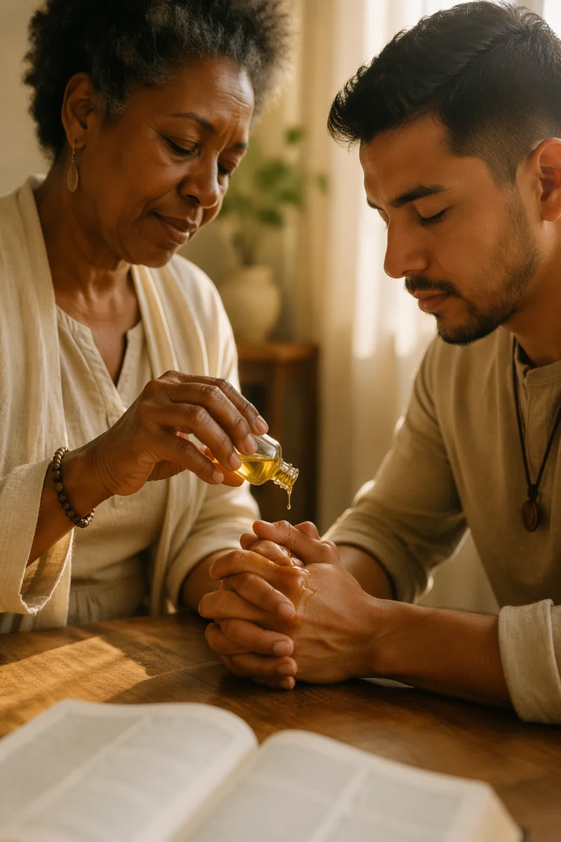 Healing Prayer with Anointing Oil at Home