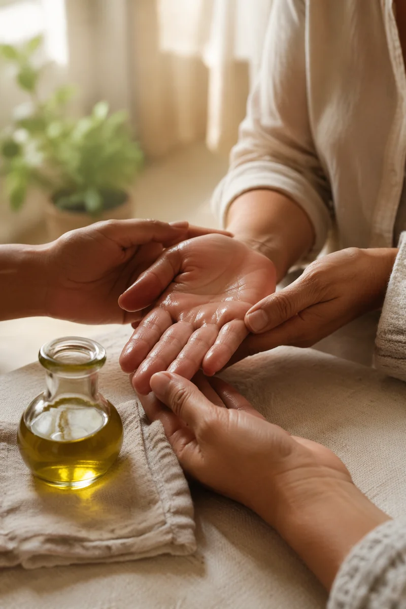 Healing Prayer Hands with Anointing Oil