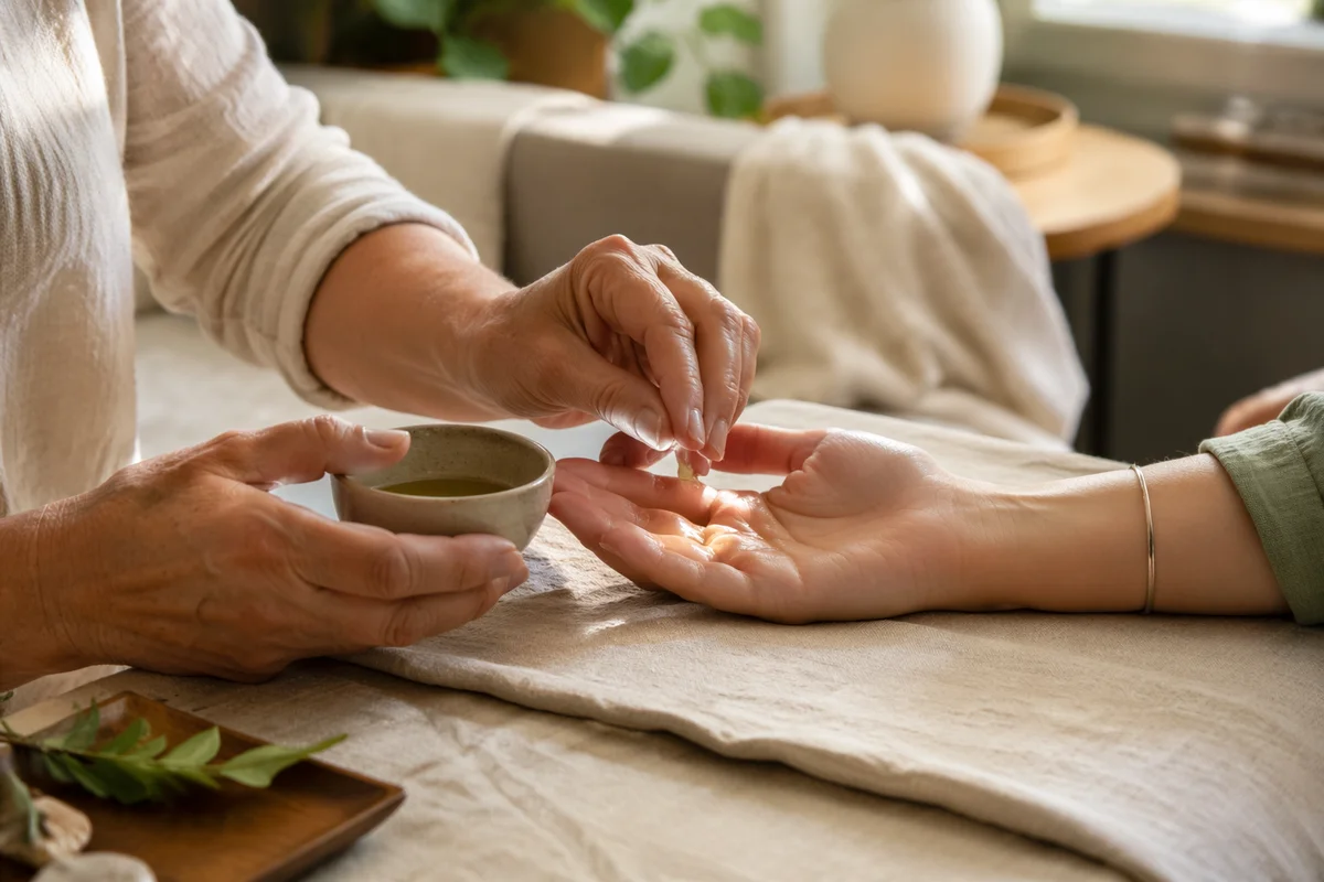 Healing Prayer with Anointing Oil Hands