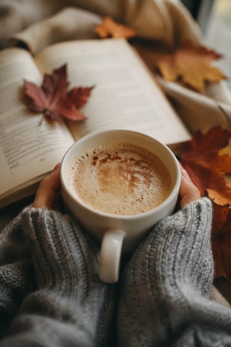 Cozy Sweater Hands Holding Warm Mug