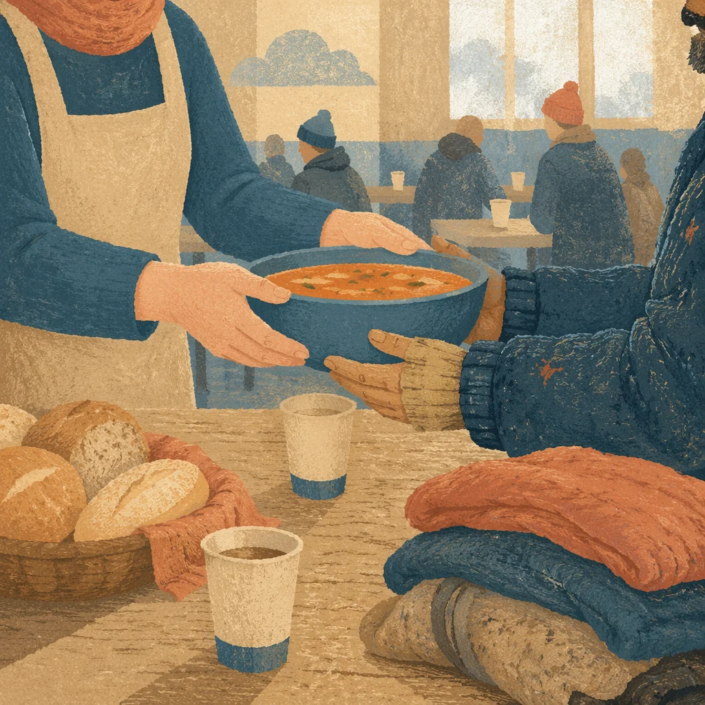 Compassionate Soup Service in Winter Community Hall
