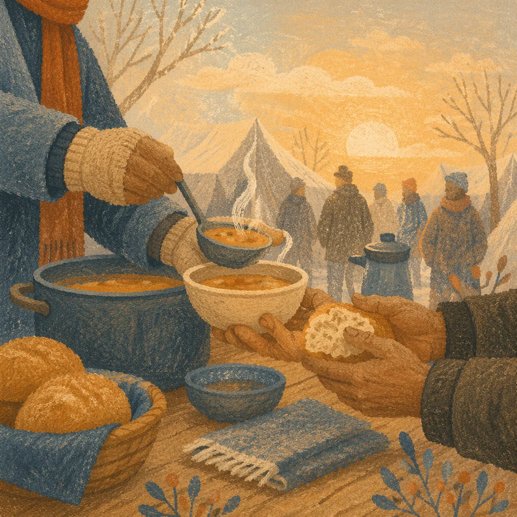 Warm Meal Served to Homeless Neighbors