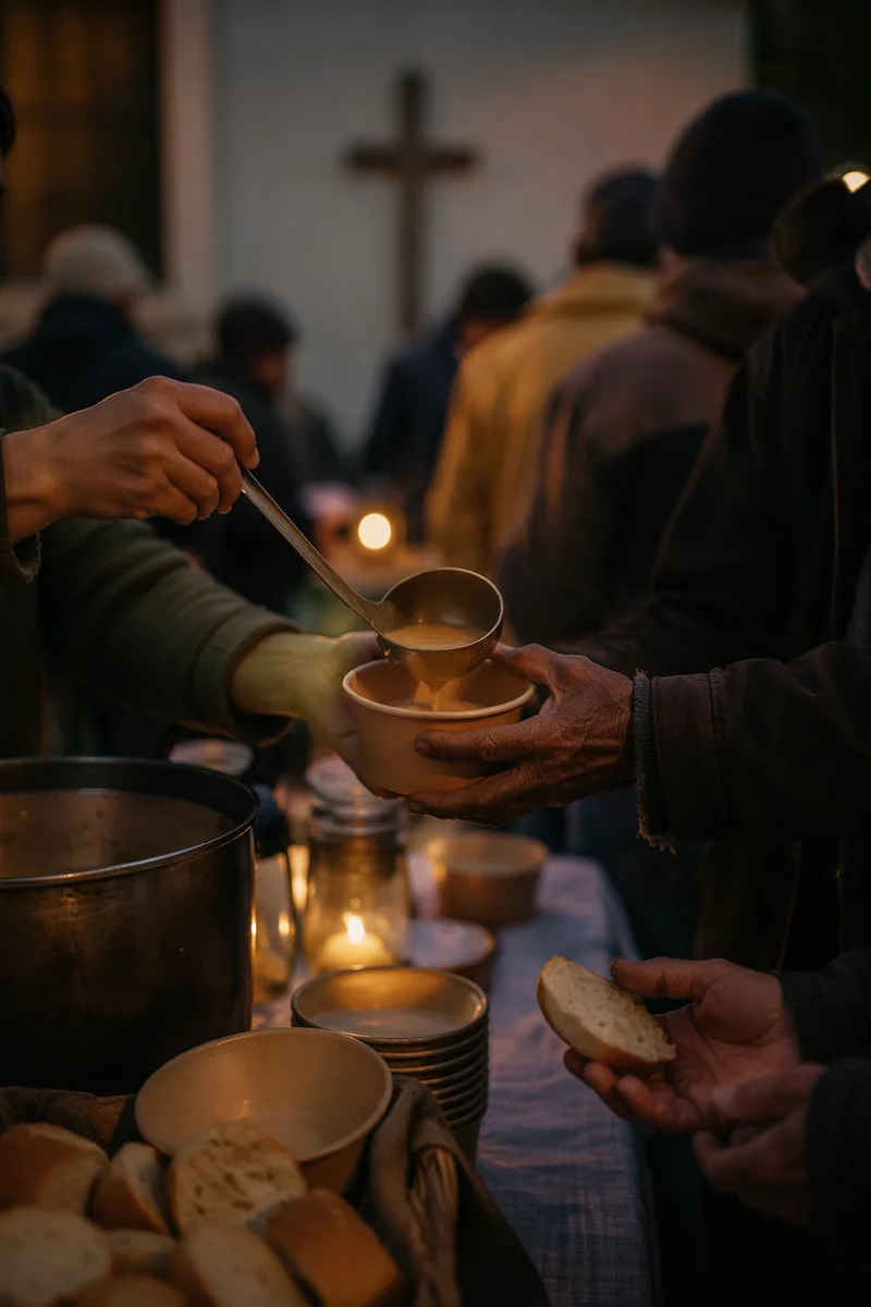 Compassionate Hands Serving Meals at Chapel