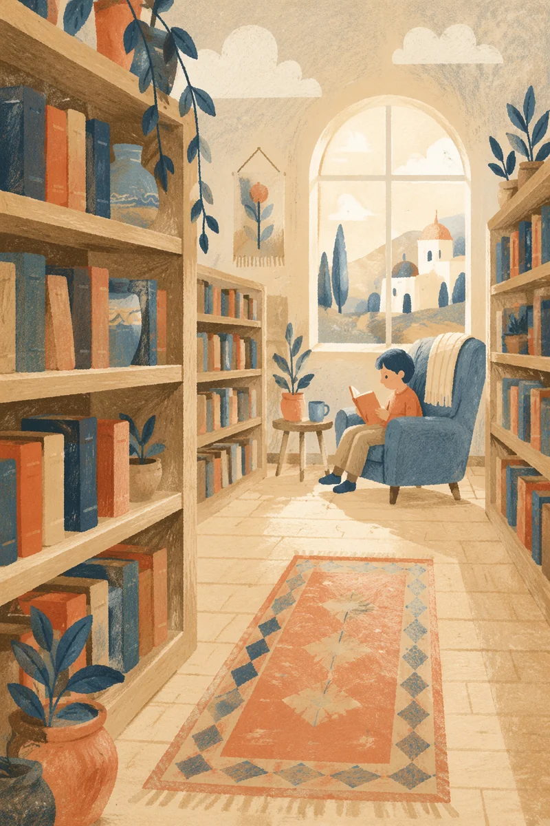 Cozy Home Library Reading Corner