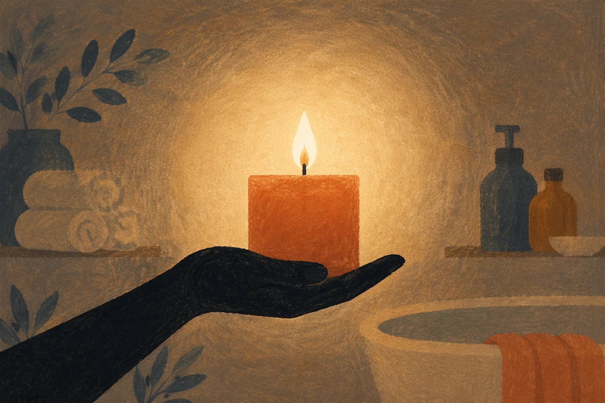 Warm Candlelit Home Spa Serenity