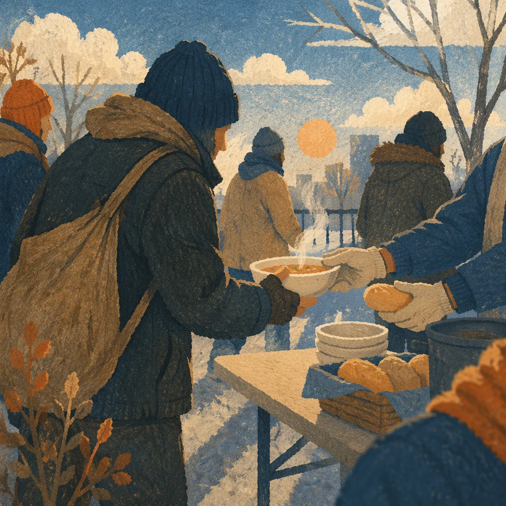 Winter Outreach Meal Served with Compassion