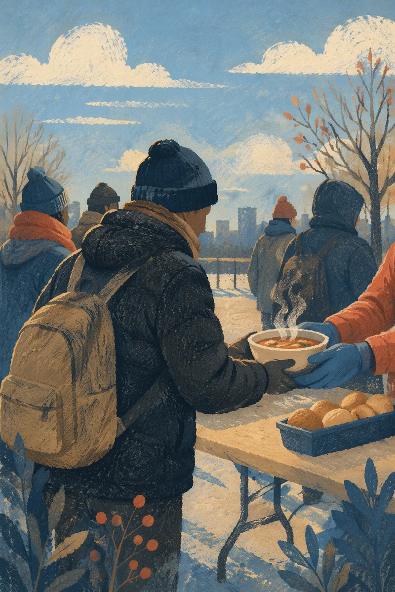 Winter Outreach Meal Shared With Neighbors