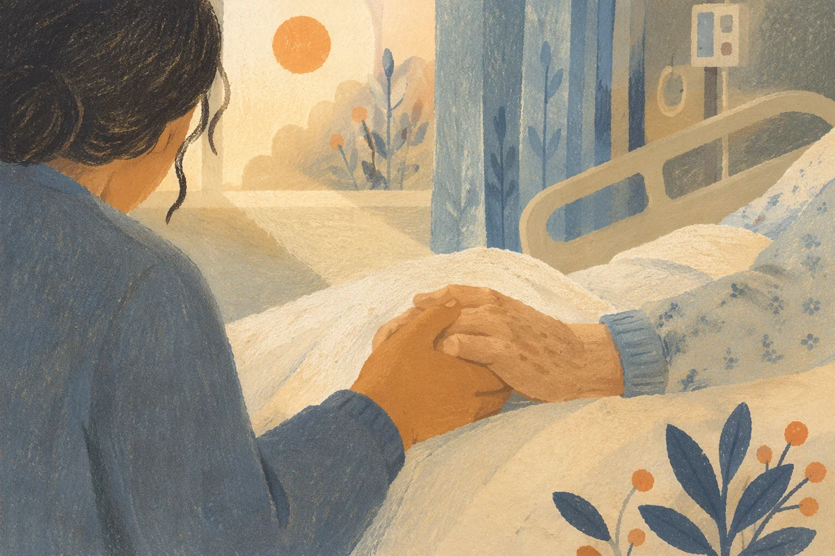 Tender Hospital Bedside Prayer Hands