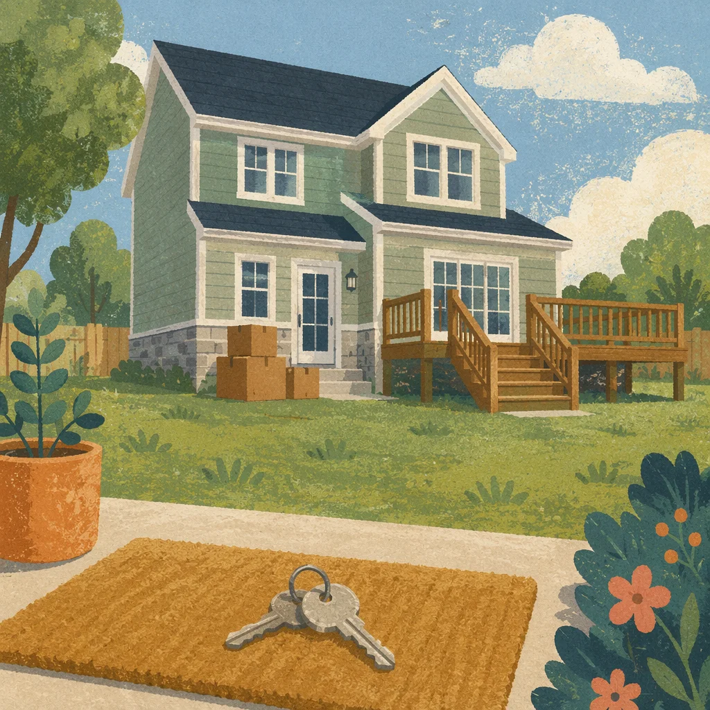 New Home Keys on Suburban Doorstep