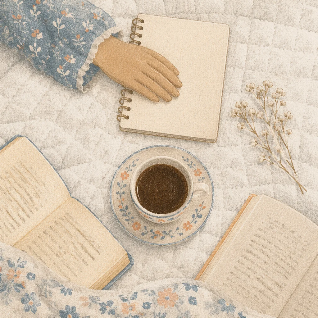Quiet Morning Coffee Journaling Flat Lay