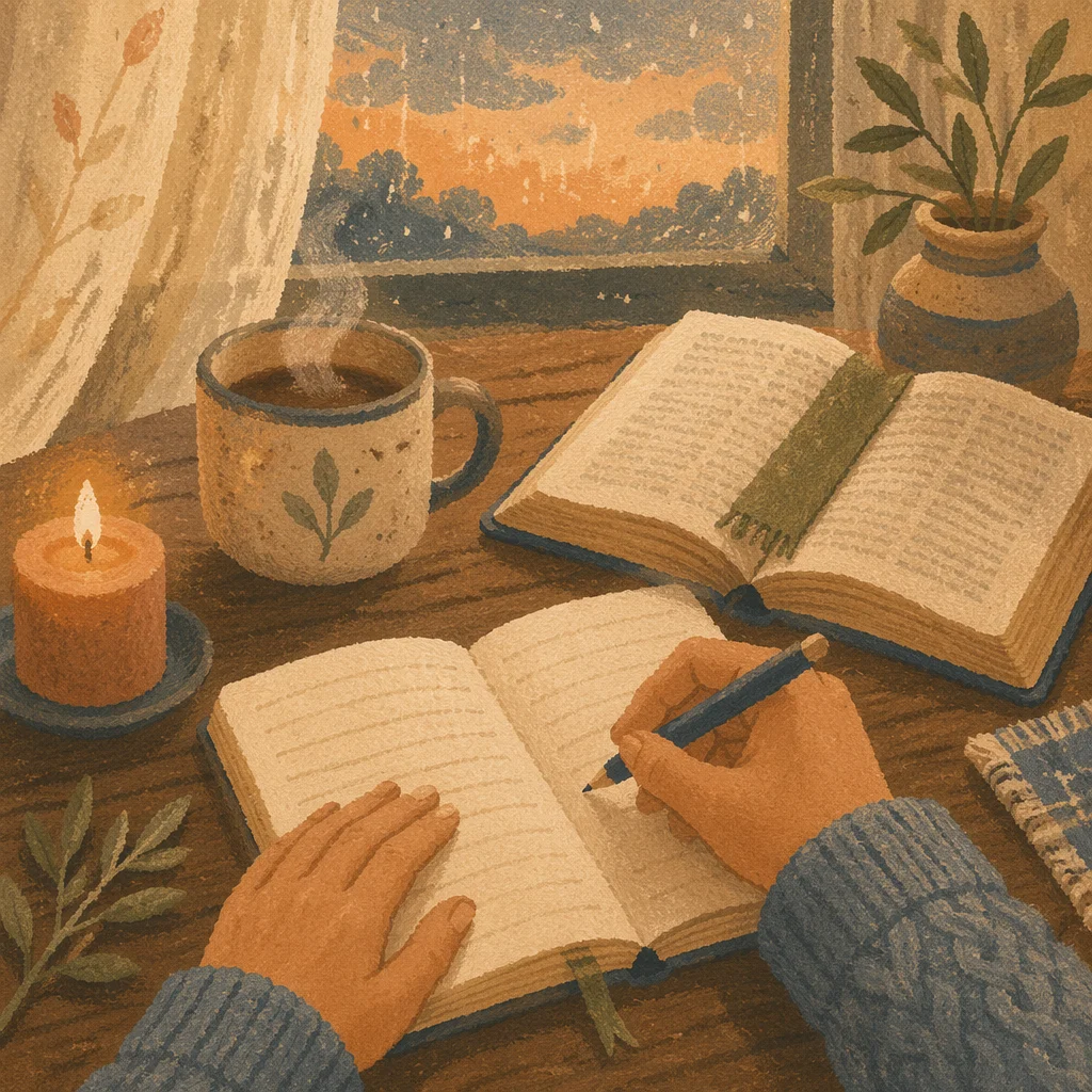 Morning Journaling with Coffee by Window