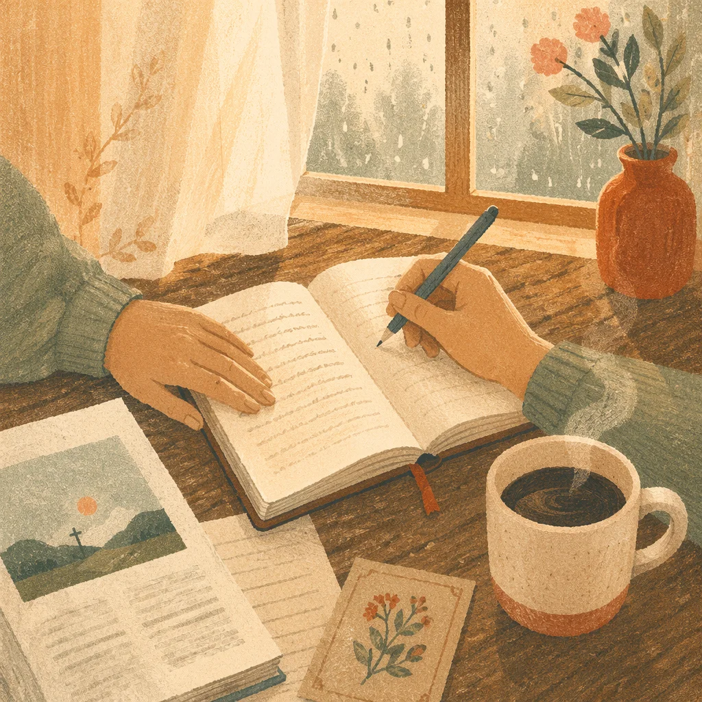 Quiet Morning Journal and Coffee