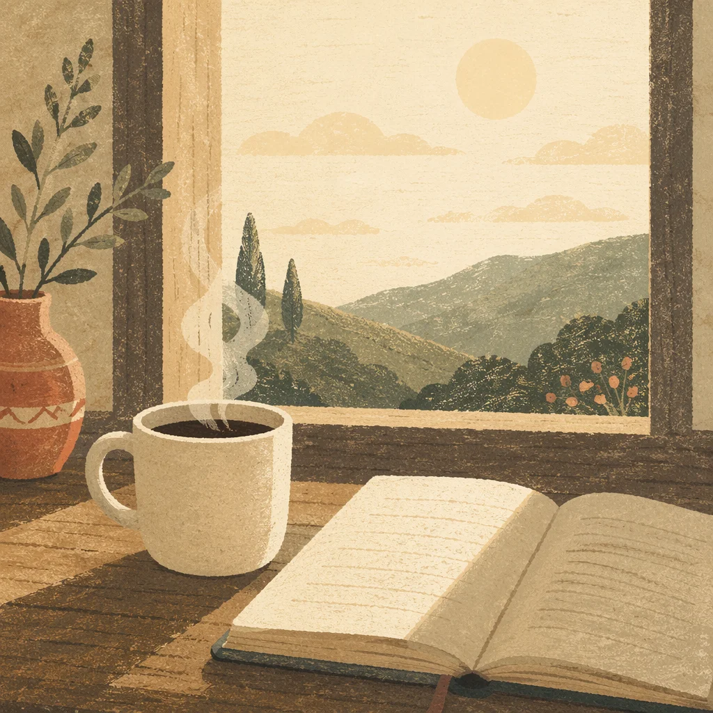 Quiet Morning Coffee and Journal Reflection