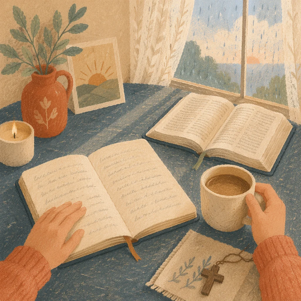 Quiet Morning Journal and Coffee Table