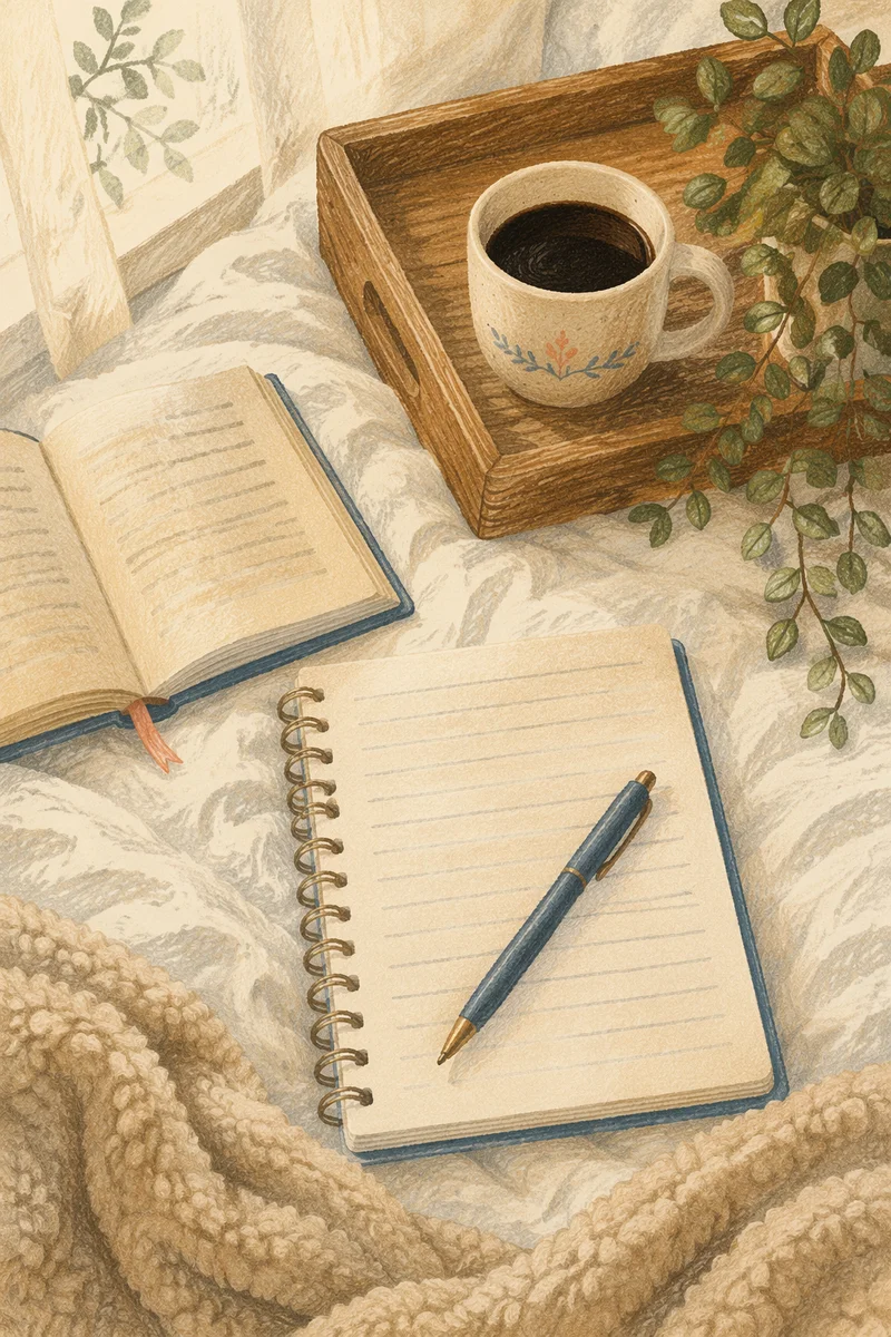 Peaceful Morning Journaling Coffee Quiet Time