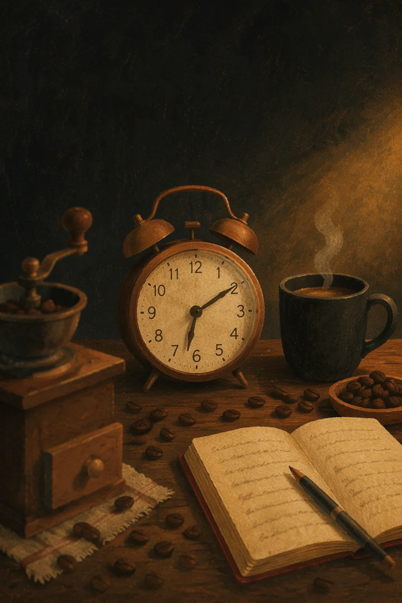 Quiet Morning Coffee Journal Still Life