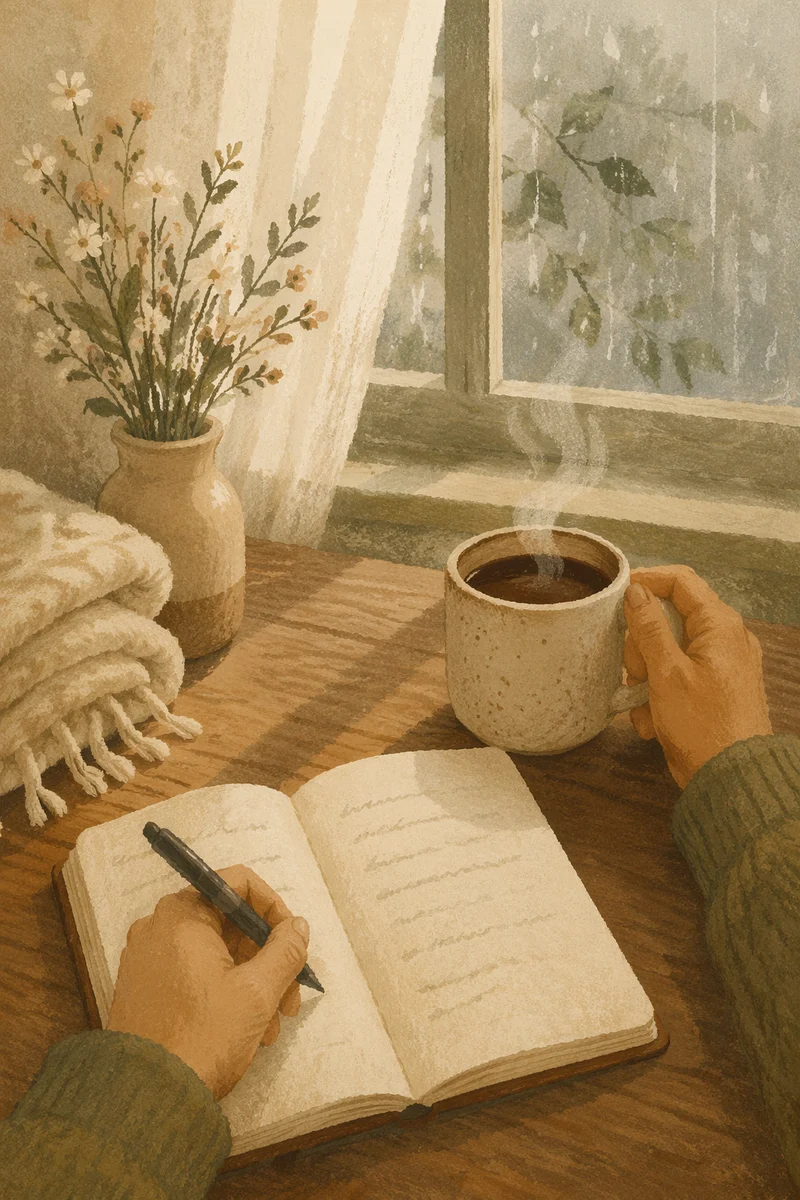 Quiet Morning Journaling with Coffee