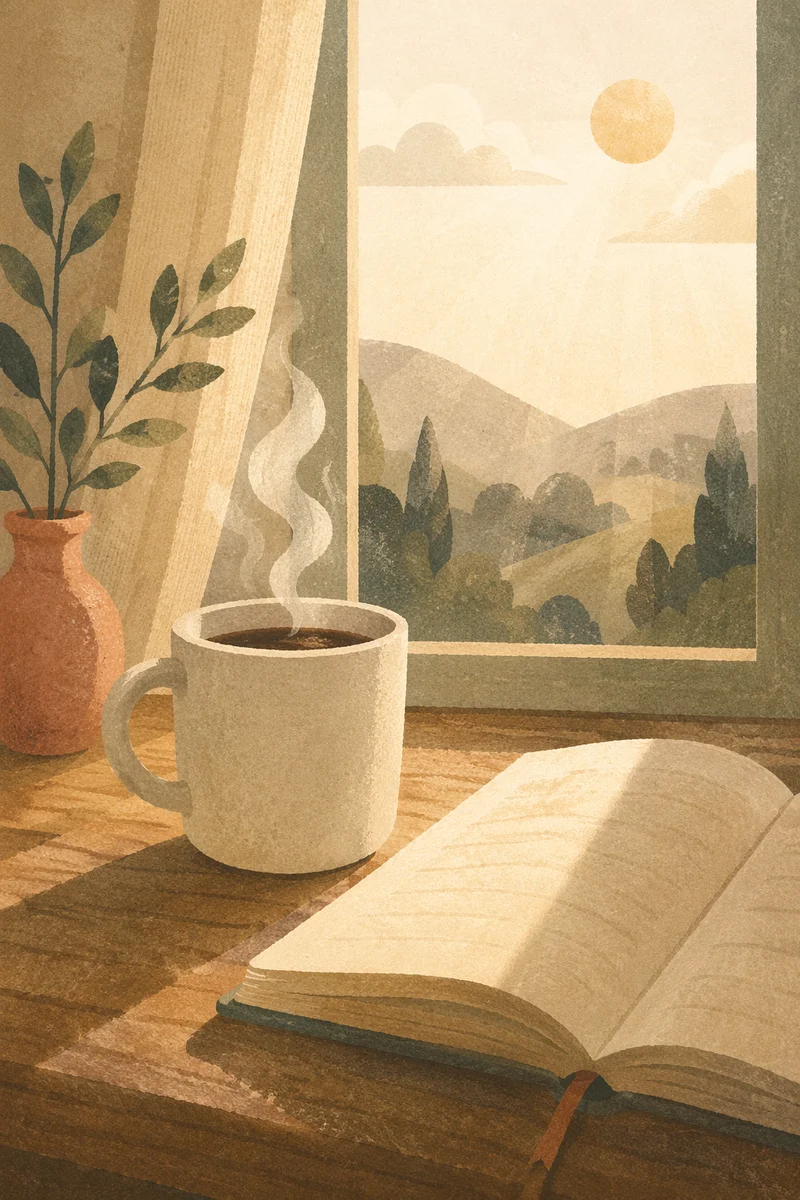 Quiet Morning Coffee and Journal Reflection