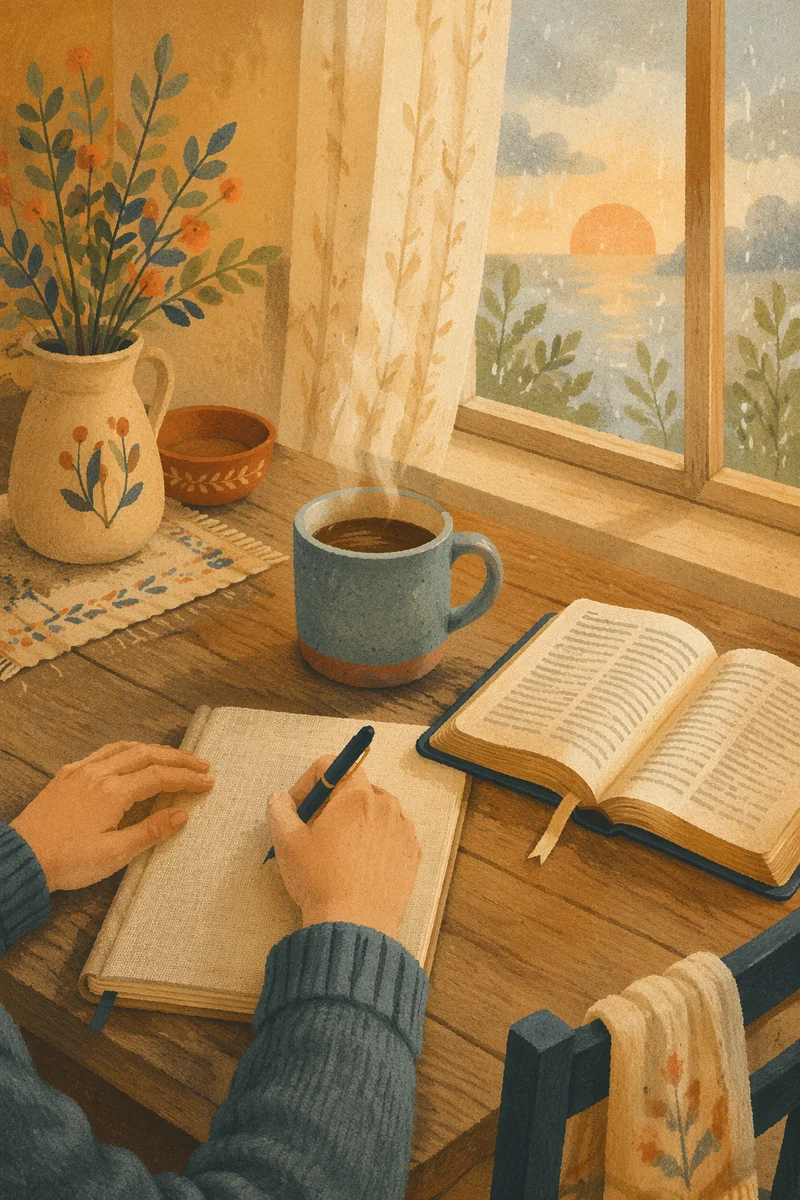 Morning Quiet Time with Coffee and Journal